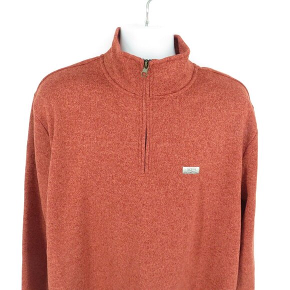 Ocean Coast Big & Tall Camper Red Quarter Zip Pullover Sweater LT NWT $64.50 - Picture 3 of 6